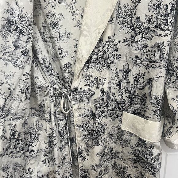 Vintage Gold Label VICTORIA SECRET Kimono Robe Shoulder Pads Renaissance Sz P/S - Picture 5 of 12